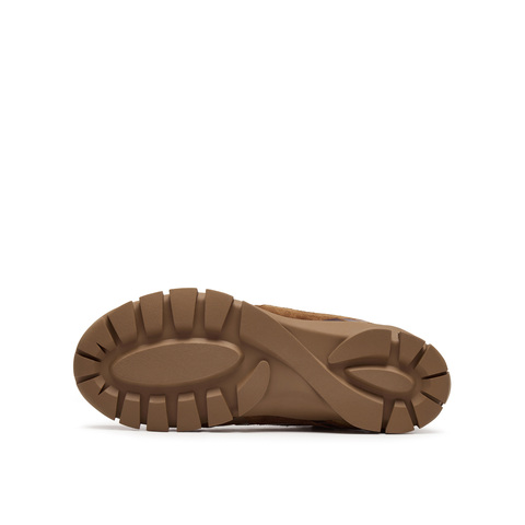 真美诗2025年秋季新款美式复古撞色拼接牛绒皮运动休闲鞋06701CM5