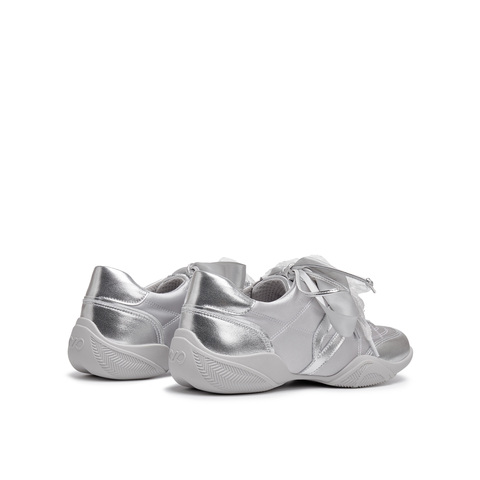 真美诗2025年秋季新款水晶珠串蝴蝶结丝带牛皮运动休闲鞋Y1N04CM5