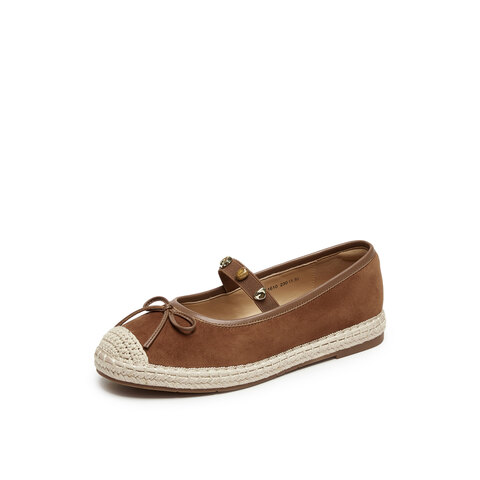 真美诗2025年秋季新款复古精致软糯羊绒皮玛丽珍渔夫鞋81610CQ5