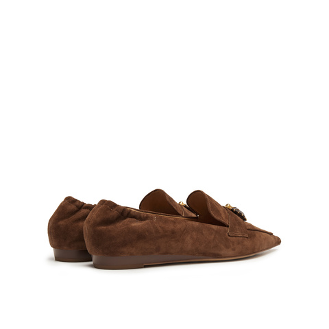 真美诗2025年秋季新款优雅低调老钱风尖头羊皮乐福鞋YYV08CA5