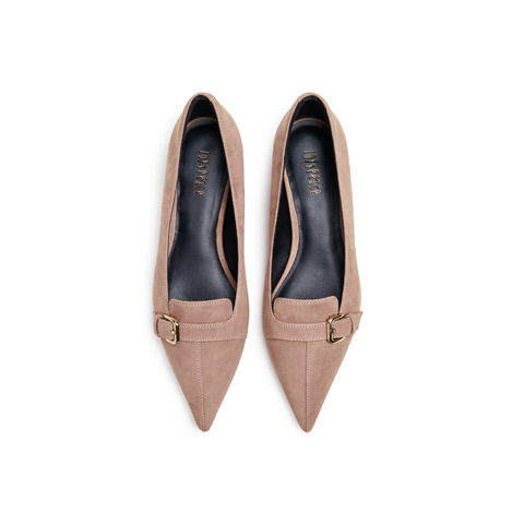 真美诗2025年秋季新款法式通勤舒适细腻羊皮尖头鞋Y1G10CQ5