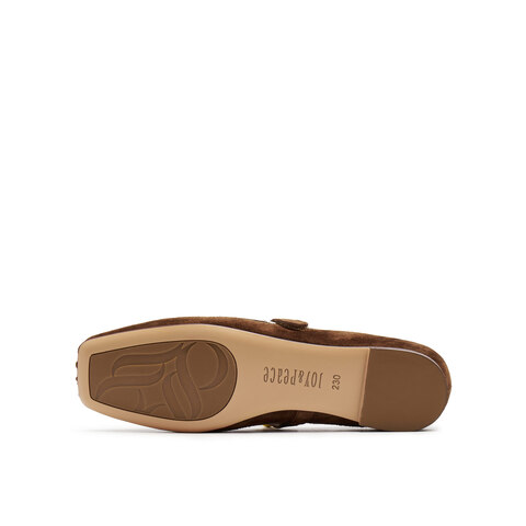 真美诗2025年秋季新款时髦别趣一字带羊绒玛丽珍鞋女86627CQ5