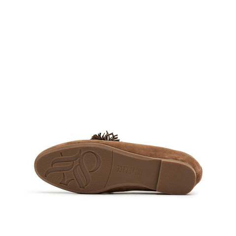 真美诗2025年秋季新款细腻柔软舒适羊皮革乐福鞋女Y1M02CA5