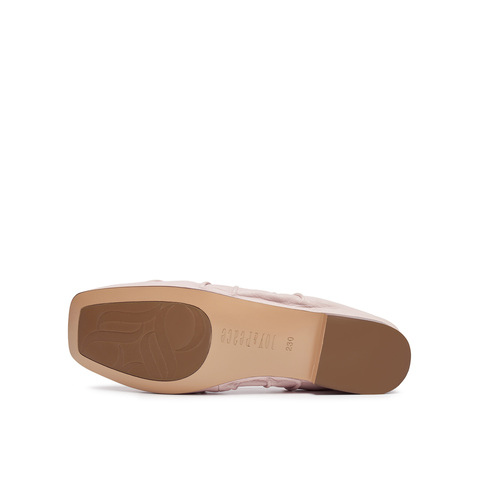 真美诗2025年秋季新款文艺优雅复古褶皱羊皮芭蕾舞鞋JR262CQ5