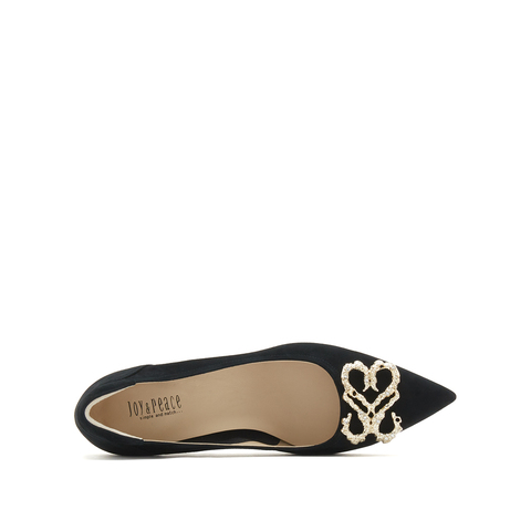 真美诗2025秋季新款商场同款尖头饰扣优雅单鞋YUW06CQ5