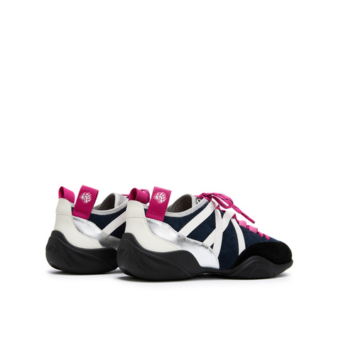 真美诗2025年秋季新款山系户外风攀岩休闲牛剖层革女鞋56219CM5