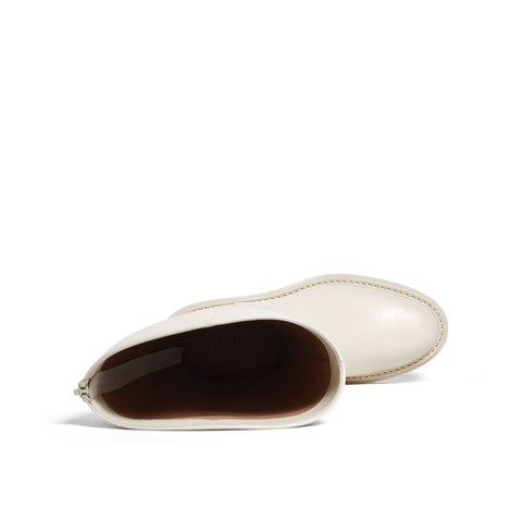 真美诗2025冬季新款商场同款V口牛皮高筒骑士靴YPU57DG5