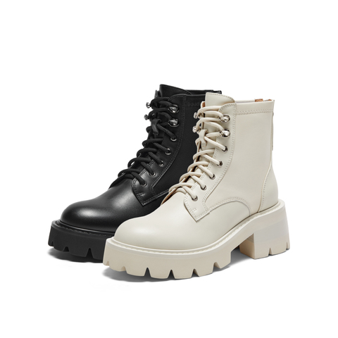 真美诗2025冬季新款增高厚底户外机能英伦马丁靴17588DD5