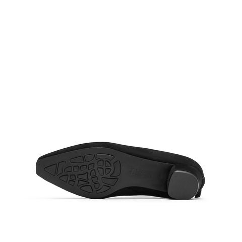 真美诗2025冬季新款复古羊绒秀气方头粗跟时装靴女69750DD5（绒里）