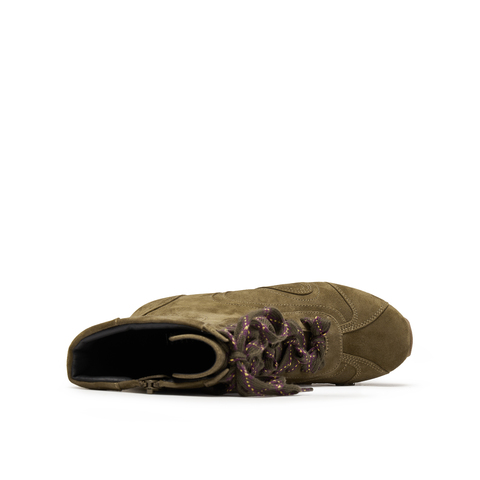 真美诗2025年冬季新款舒适软糯运动拳击羊皮革女靴Y1Z01DZ5