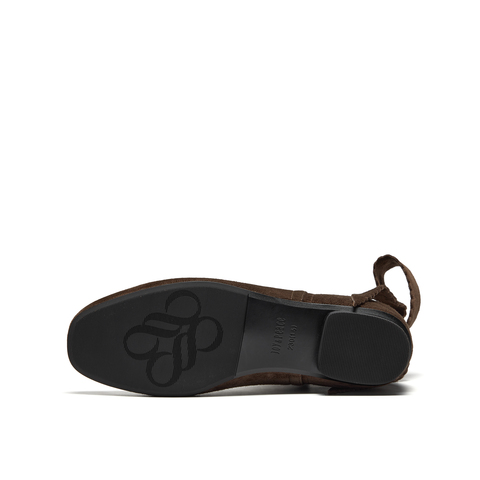 真美诗2025年秋季新款舒适细腻蝴蝶结羊皮革时装靴1A01ADZ5