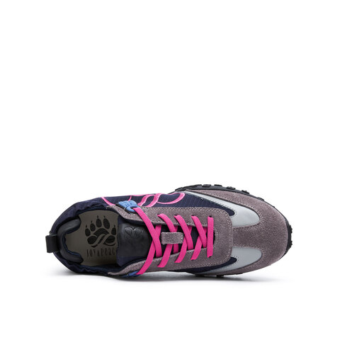 真美诗2025年秋季新款山系户外风撞色萌爪鞋带扣德训女鞋24201CM5