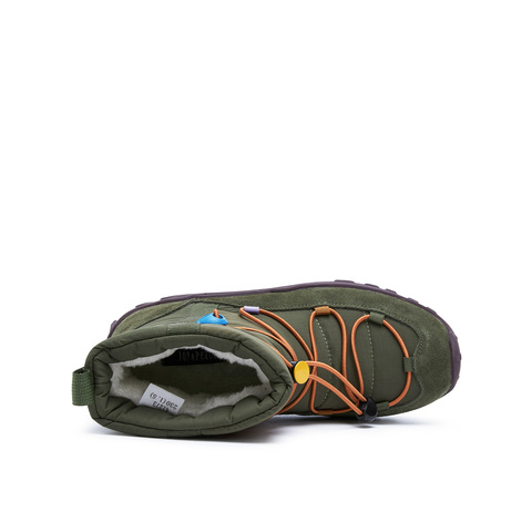 真美诗2025年冬季新款山系户外风厚底牛剖层革雪地女靴41273DD5