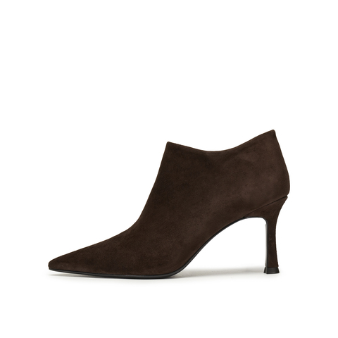 真美诗2025年冬季新款优雅知性纯色羊皮革时装女靴03681DD5