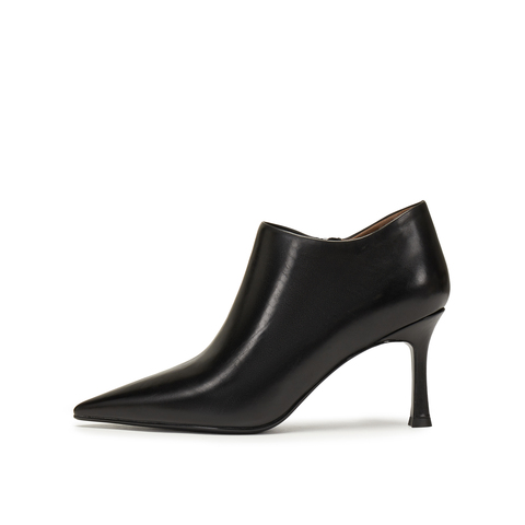 真美诗2025年冬季新款优雅知性纯色羊皮革时装女靴03681DD5