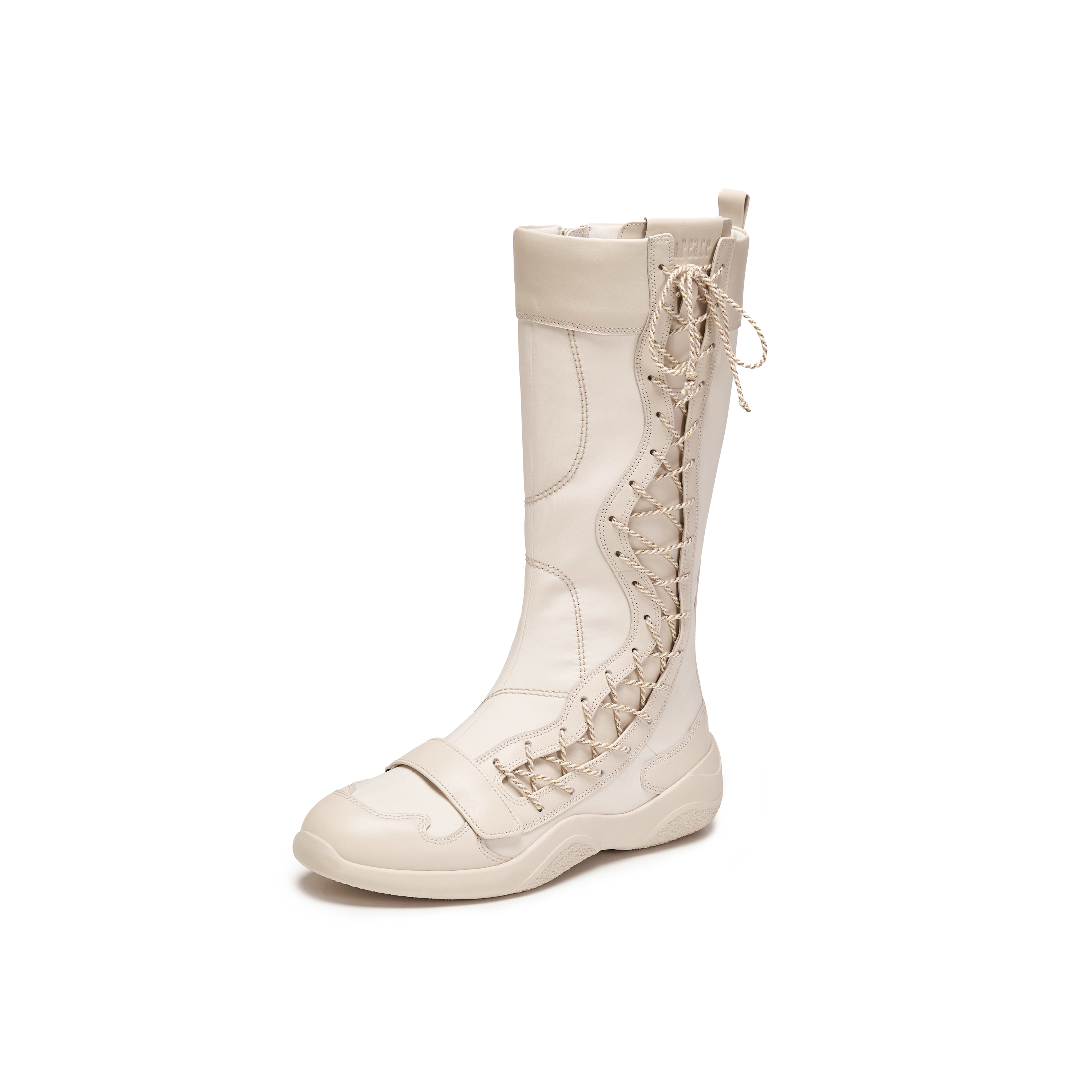 真美诗2025年冬季新款甜酷风舒适软糯羊皮革时装靴YZM17DG5