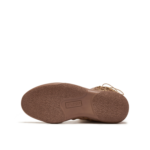 真美诗2025年冬季新款甜酷风舒适软糯羊皮革时装靴YZM17DG5