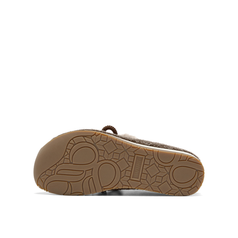 真美诗2025年秋季新款复古树脂圆珠牛剖层休闲勃肯鞋11031CH5