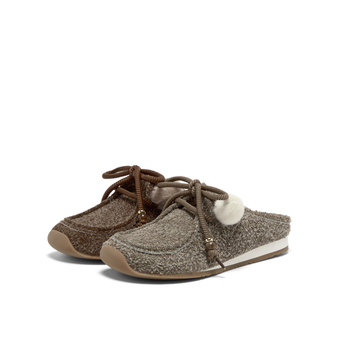 真美诗2025年秋季新款复古树脂圆珠牛剖层休闲勃肯鞋11031CH5