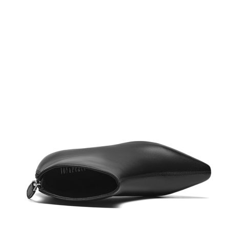 真美诗2025年冬季新款低调雅致纯色羊皮革时装女靴S345PDD5