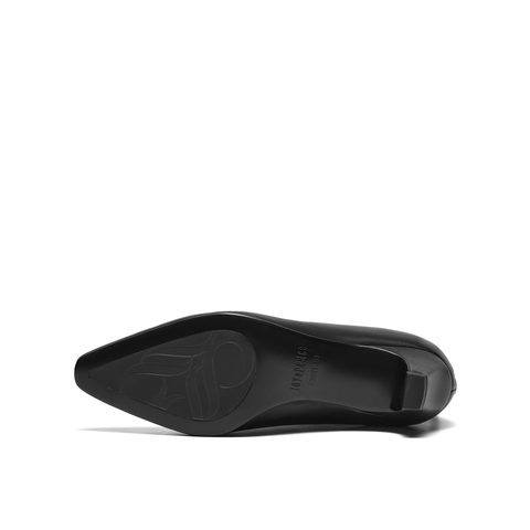 真美诗2025年冬季新款低调雅致纯色羊皮革时装女靴S345PDD5