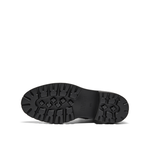 真美诗2025年冬季新款帅气干练金属饰扣牛皮革马丁靴YPU37DZ5