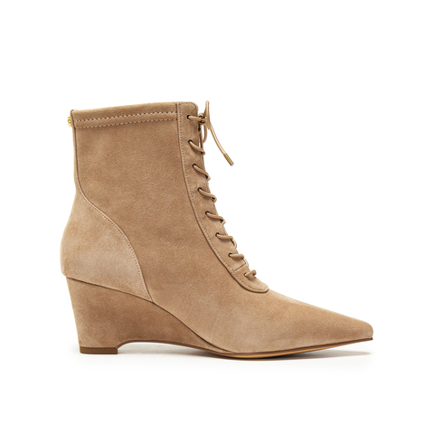 真美诗2025年冬季新款浪漫温柔羊皮革弹力瘦瘦靴女皮靴YZH03DD5