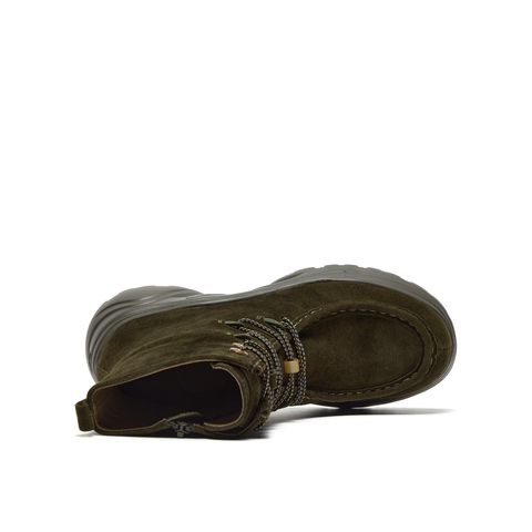 真美诗2025年冬季新款美式复古舒适厚底羊皮革运动靴YYM73DZ5