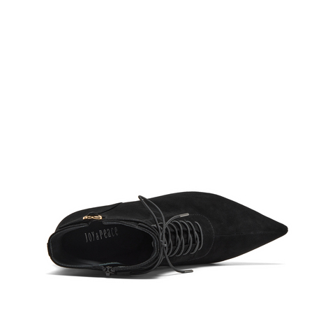 真美诗2025年秋季新款飒爽绑带软糯细腻羊皮时装靴YVA50DD5