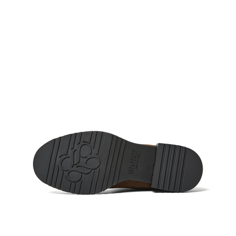 真美诗2025年冬季新款精致金属小扣显瘦V口骑士靴YUJ63DG5