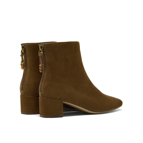 真美诗2025年冬季新款舒适软糯简约纯色羊皮革时装靴871L1DD5