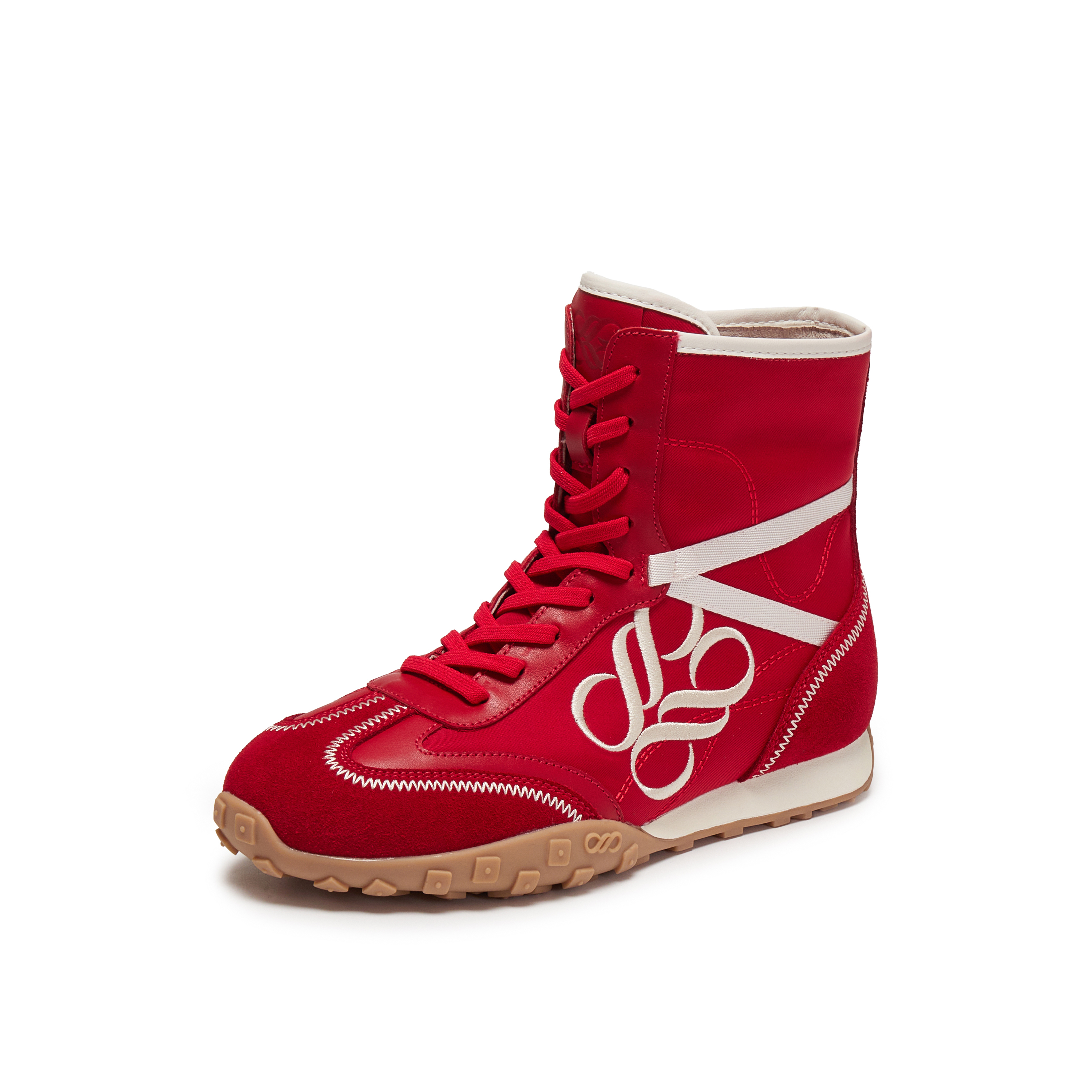 真美诗2025年冬季新款舒适软糯利落飒爽复古拳击靴15283DD5