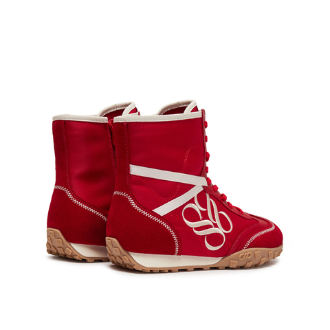 真美诗2025年冬季新款舒适软糯利落飒爽复古拳击靴15283DD5