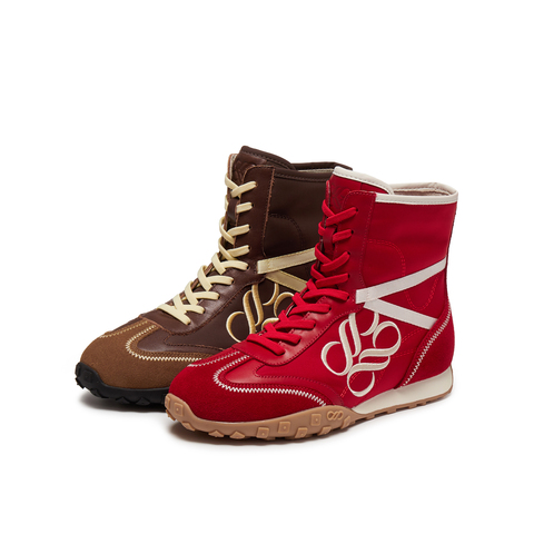 真美诗2025年冬季新款舒适软糯利落飒爽复古拳击靴15283DD5