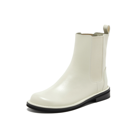 真美诗2025年冬季新款时髦简约通勤纯色切尔西靴2306PDZ5