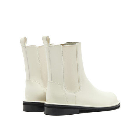 真美诗2025年冬季新款时髦简约通勤纯色切尔西靴2306PDZ5