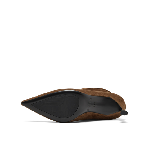 真美诗2025年冬季新款慵懒随性细高跟羊皮革直筒时装靴698A1DZ5