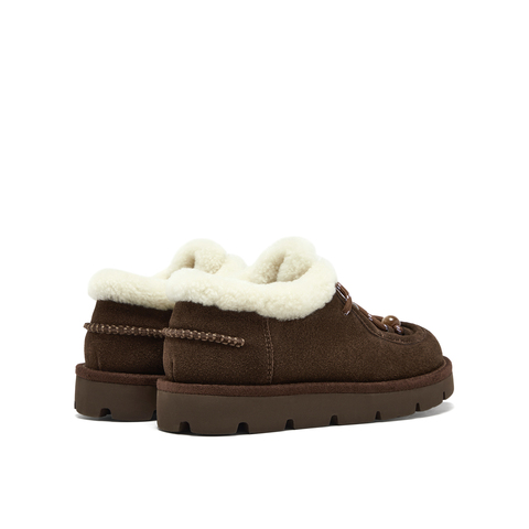 真美诗2025年冬季新款复古时髦树脂串珠绒绒雪地靴63228CM5