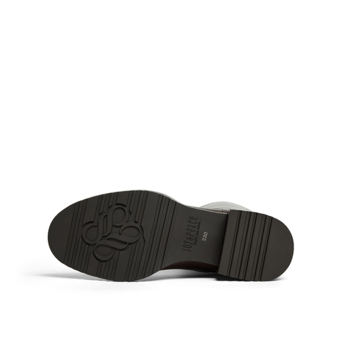 真美诗2025年冬季新款打蜡小牛皮革女靴YUJ38DG5