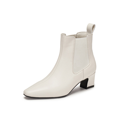 真美诗2025年冬季新款优雅百搭气质纯色切尔西靴69888DD5