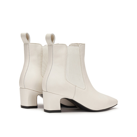 真美诗2025年冬季新款优雅百搭气质纯色切尔西靴69888DD5