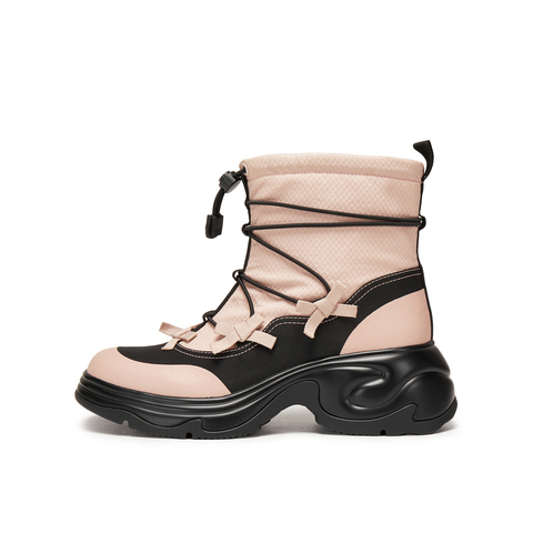 真美诗2025年冬季新款帅气个性小蝴蝶点缀甜酷工装靴Y1O14DD5