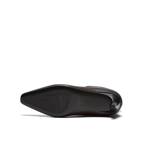 真美诗2025年冬季新款自然堆褶随性潇洒牛皮革尖头时装靴26683DZ5