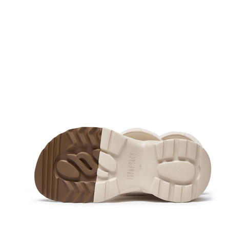 真美诗2025冬新款飒爽率性牛剖层革厚底雪地靴女Y1S03DZ5