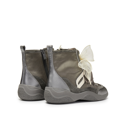 真美诗2025年秋季新款飘逸织带甜美梦幻甜酷运动靴YZM16DD5