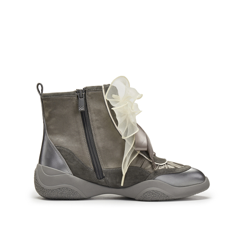 真美诗2025年秋季新款飘逸织带甜美梦幻甜酷运动靴YZM16DD5