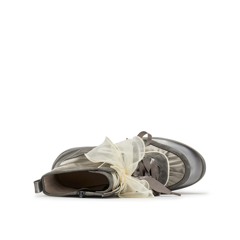 真美诗2025年秋季新款飘逸织带甜美梦幻甜酷运动靴YZM16DD5