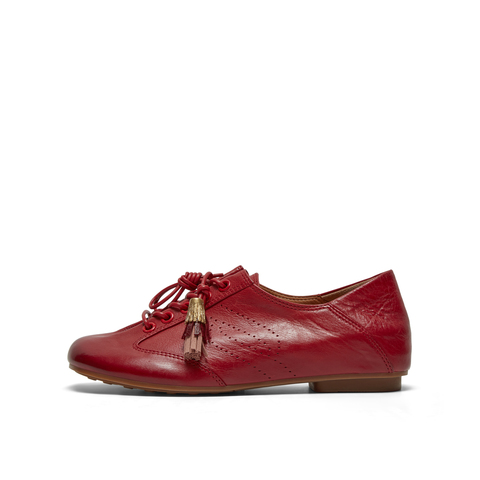 真美诗2026年春季新款复古渐变擦色胎牛皮德训鞋17610AM6