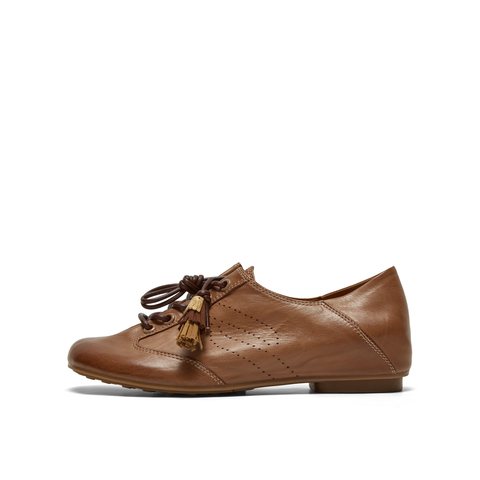 真美诗2026年春季新款复古渐变擦色胎牛皮德训鞋17610AM6