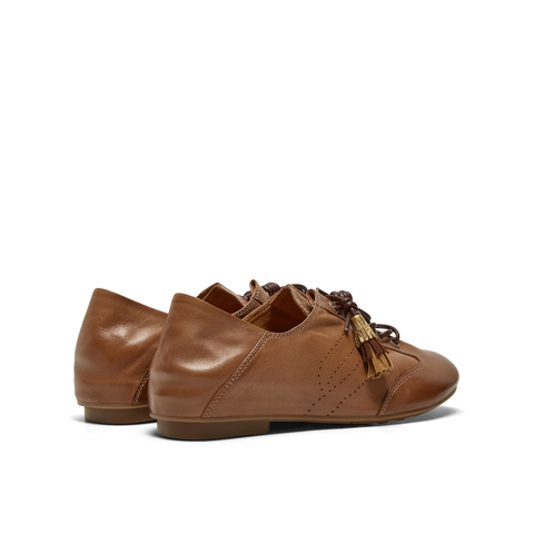 真美诗2026年春季新款复古渐变擦色胎牛皮德训鞋17610AM6